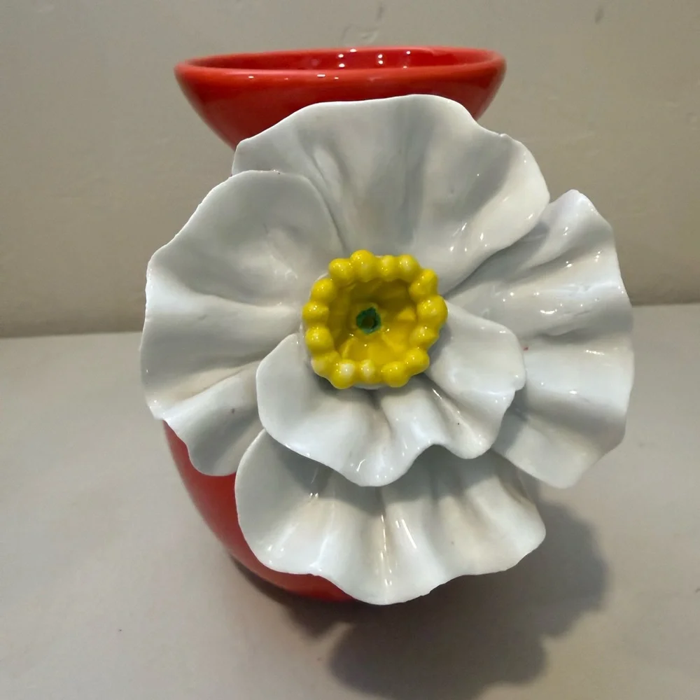 Anthropologie vibrant white red
